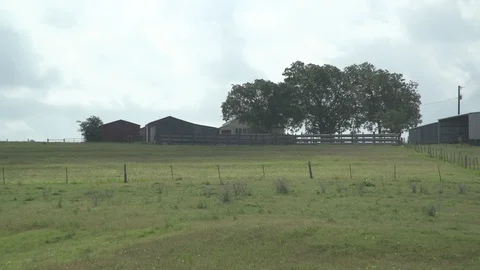 Men working on Farm Ranch and Cattle in countryside Stock Footage 110987574