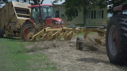 Men working on Farm Ranch and Cattle in countryside Video stock 111005726