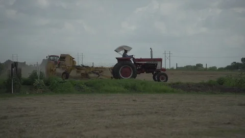 Men working on Farm Ranch and Cattle in countryside Stock Footage 111018369