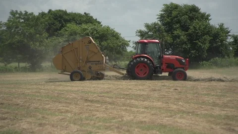 Men working on Farm Ranch and Cattle in countryside Stock Footage 111031306