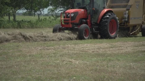 Men working on Farm Ranch and Cattle in countryside Stock Footage 111032340