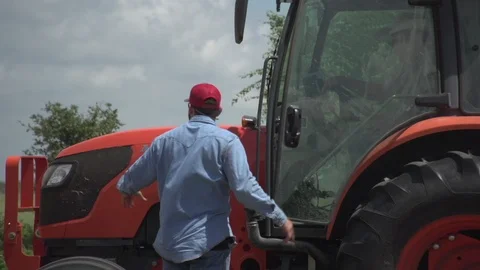Men working on Farm Ranch and Cattle in countryside Stock Footage 111032380