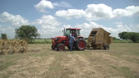 Men working on Farm Ranch and Cattle in countryside Stock Footage 111032670