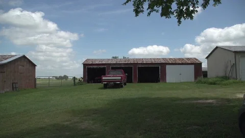 Men working on Farm Ranch and Cattle in countryside Stock Footage 111035244