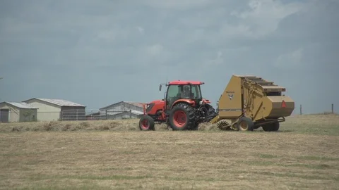 Men working on Farm Ranch and Cattle in countryside Stock Footage 111037865