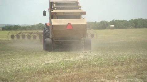 Men working on Farm Ranch and Cattle in countryside Stock Footage 111047039