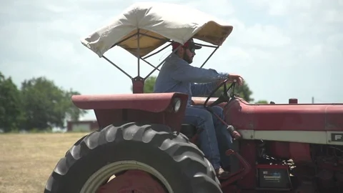 Men working on Farm Ranch and Cattle in countryside Stock Footage 111048171