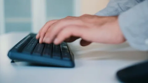 Men working in office, closeup on hands Stock-Footage 93620952