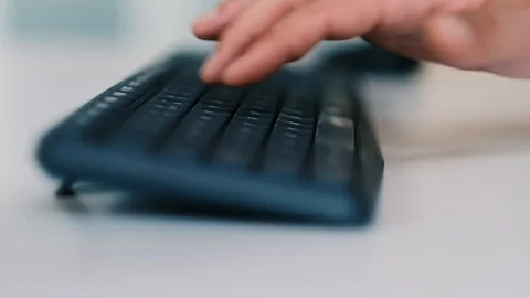 Men working in office, closeup on hands Stock Footage 93621524