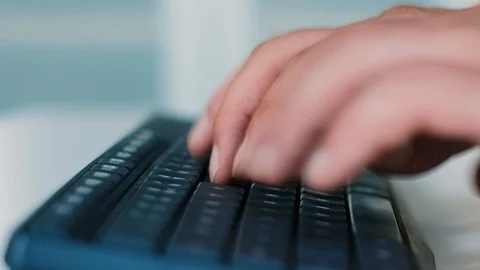 Men working in office, closeup on hands Stock Footage 93623523