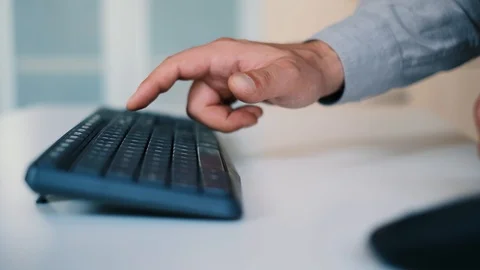 Men working in office, closeup on hands Stock Footage 93633362