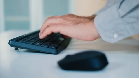 Men working in office, closeup on hands Stock Footage 93633605