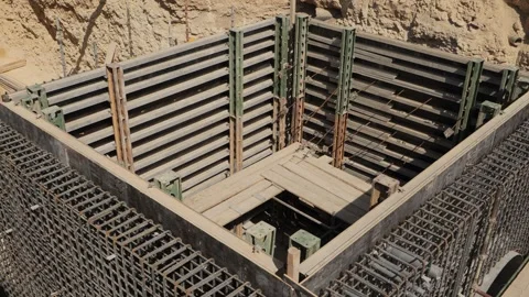 Men working together to build a new tunnel in Riyadh, Saudi Arabia Stock Footage 263718432