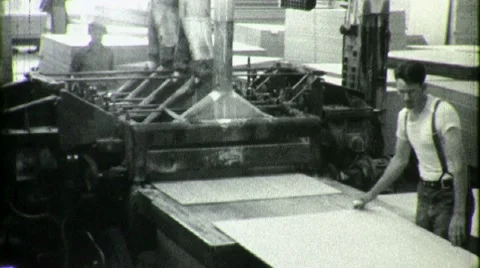 Men Working Workers Lumber Factory 1930s Vintage Film Movie Industrial  Stock Footage
