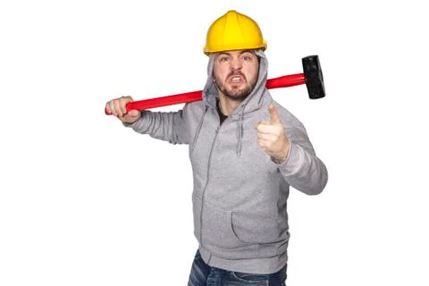 Menacing expression employee Stock Photos