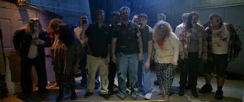 Menacing Zombie Horde Video stock 93368637