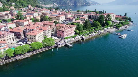 Menaggio Lake Como Italy 20.08.2024. drone footage 4k Dlog Rec.709. Pro Res Stock Footage 285223053