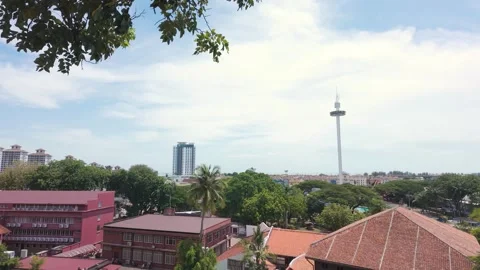 Menara Taming Sari Tower view from St Paul Hill, Malacca Vidéo 285511186