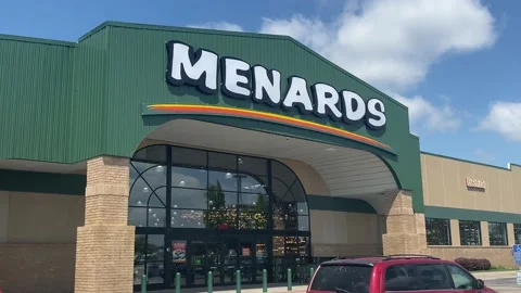 Menards - Exterior of Store - Blue Sky - Establishing Stock Footage 201619076