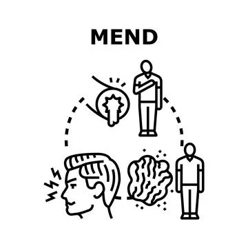 Mend concept for health and problem solving Stock Illustration