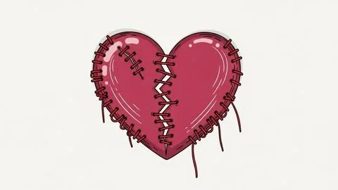 Mended heart Illustrazione stock