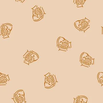 Mendeleev chemistry line seamless pattern Illustrazione stock