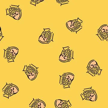 Mendeleev chemistry vector seamless pattern Illustrazione stock