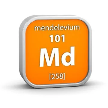 Mendelevium material sign Stock Photos
