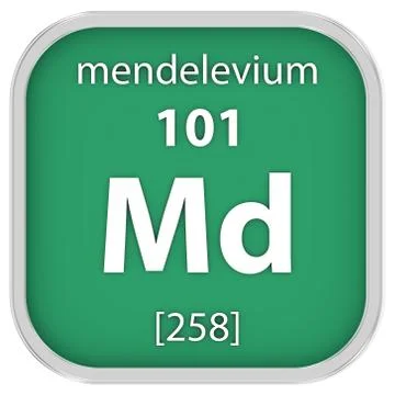 Mendelevium material sign Stock Photos