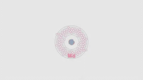 Mendelevium Md Bohr Atom Model Clean No Text Animation Video Overlay Alpha 4K Vidéo 339363940