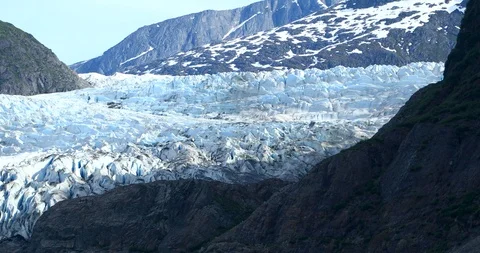 Mendenhall Glacier Close-up Stock Footage 93436452