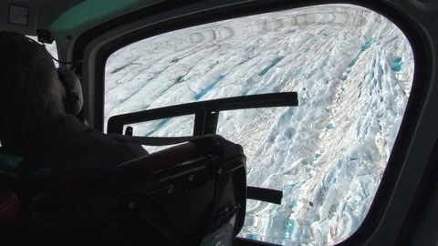 Mendenhall Glacier from helicopter Video stock 85536293