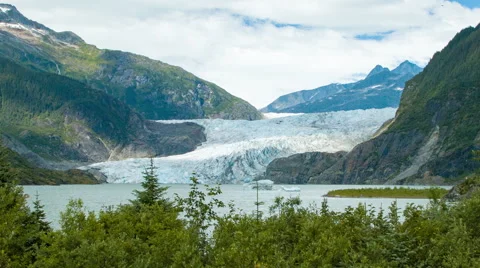 Mendenhall Glacier in Juneau Alaska Stock Footage