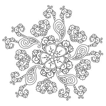 Mendie Mandala. Vector illustration Stock Illustration