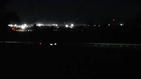 Mendig, Germany - 09 05 2026: Night traffic from the Jalsa event Stock Footage 344793501