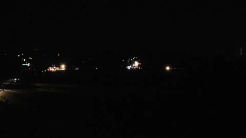 Mendig, Germany - 09 05 2026: Night traffic from the airfield after a big event Stock Footage 344793929