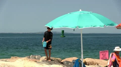 Menemsha beach Martha's Vineyard; 3 Video stock 12253595