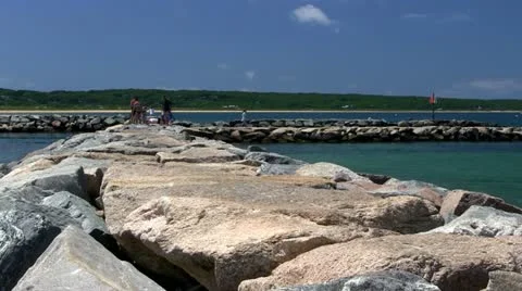 Menemsha Harbor Martha's Vineyard; 4 Video stock 12254775