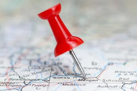 Mengen, Germany pin on map Stock Photos