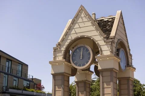 Menlo Park Clock Tower Stock Photos
