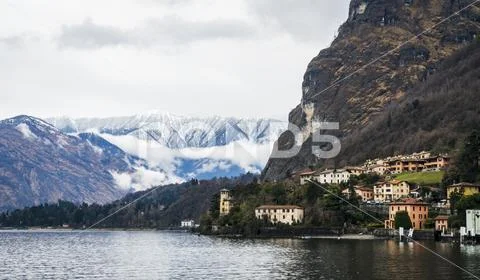 Mennagio, Lake Como, Italy in spring time Stock Photos