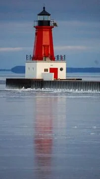 Menominee North Lighthouse Stock Photos