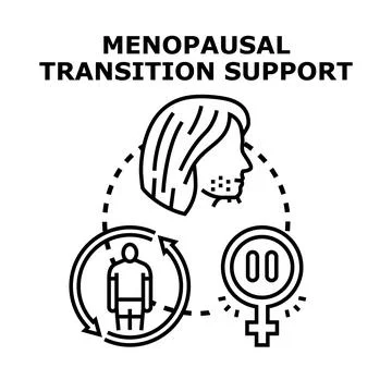 Menopausal transition support vector icon illustrating aging Stock Illustration