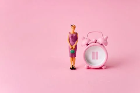 Menopause concept. Minimal concept hormone replacement therapy Stock Photos