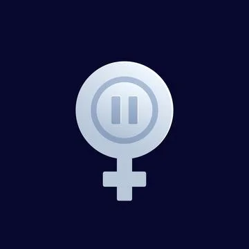 Menopause icon on dark, vector Stock Illustration