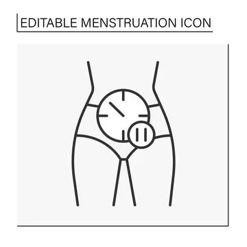 Menopause line icon Stock Illustration