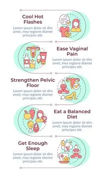 Menopause prevention infographic vertical sequence 스톡 일러스트