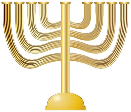 Menorah Gold Stock Illustration