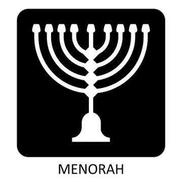 The menorah icon Stock Illustration