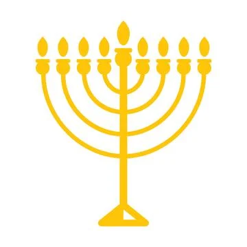 Menorah icon simple isolated on white background Stock Illustration